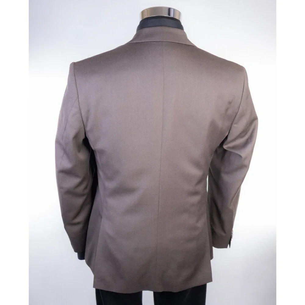 Banana Republic Blazer Sport Coat Sz 38S Solid Brown Two Button Suit Jacket